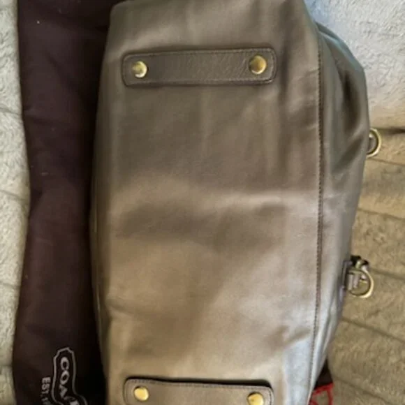 Coach J1149-F15447 Ashley Bronze Leather Satchel & dust bag pristine - Picture 9 of 11